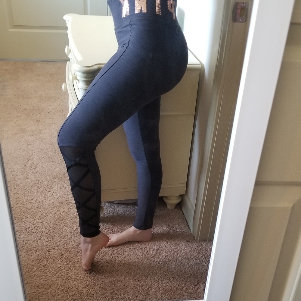 PINK Victoria's Secret dark grey yoga pants
